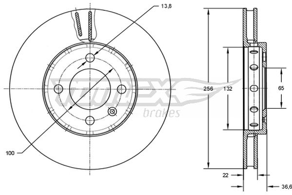 Brzdový kotúč TOMEX Brakes